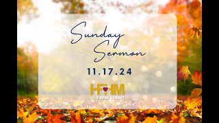 November 17th 24 Sunday Sermon