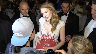 Jury member Jessica Chastain after the Closing Ceremony of the Cannes Film Festival 2017