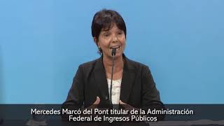 Mercedes Marcó del Pont titular de la Administración Federal de Ingresos Públicos