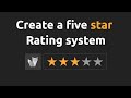 Creating the Front-end of a Five Star Rating System with JavaScript, HTML, and CSS.