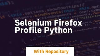 selenium firefox profile python