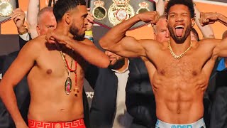 Benavidez vs Morrell FULL WEIGH-IN, Face Off \u0026 FINAL WORDS • David BLOWS KISS \u0026 THROAT SLASHES