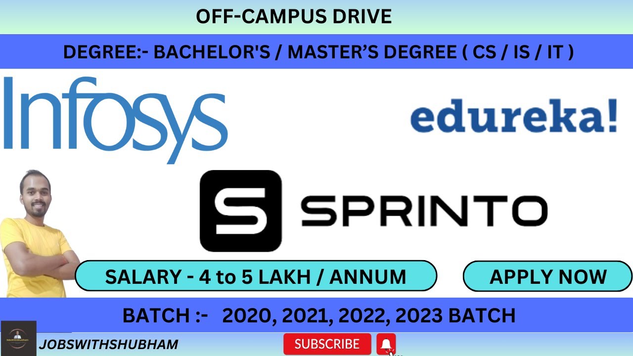 INFOSYS EDUREKA IS HIRING | NEW HIRING🔥🔥| FRESHER CAN APPLY # ...