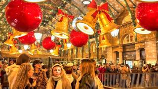 2024 London Christmas Lights Tour ✨ Covent Garden \u0026 Seven Dials Christmas Lights Walk 🎄 4K HDR