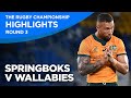 Springboks v Wallabies Highlights | Round Three | The Rugby Championship | 2021