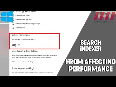 Как предотвратить влияние индексатора поиска на производительность в Windows 10
