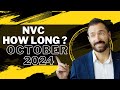 How long does it take for NVC to schedule your visa interview in October 2024?