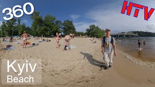 360VR Kyiv,Ukraine-Summer Walk to the Beach