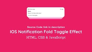 IOS Notification Fold Toggle with HTML CSS and JavaScript Code