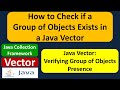 How to Check if a Group of Objects Exists in a Java Vector | Java Collection Framework
