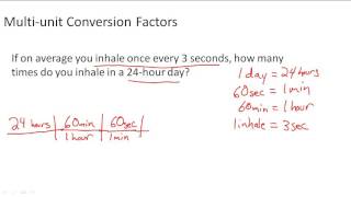 Converting using conversion factors for multi-unit conversions