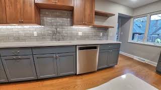 Blue and Grey kitchen 360 view