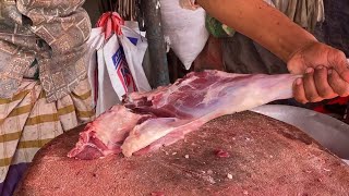 Excellent Pomfret Fastest Giant Mutton Sholder Cutting - Amazing Goat Cutting Skills |