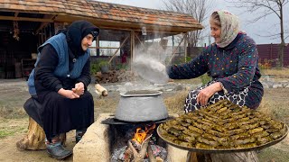 Caucasian Country Life | Grapes Dolma and Badambura Baklava Recipe | Far from Civilization