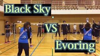 令和4年11月6日　ﾌｧﾐﾘｰﾊﾞﾄﾞﾐﾝﾄﾝ 福岡県大会【予選】Black Sky  VS  Evoring