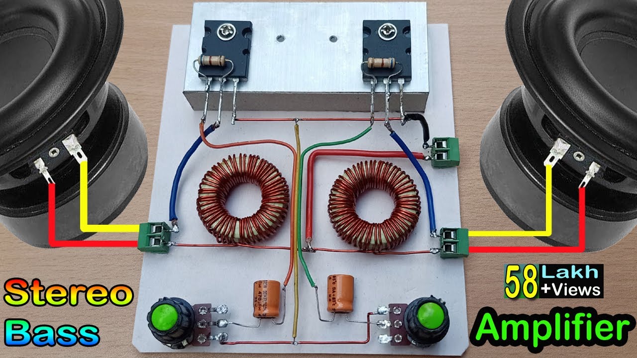 Simple Homemade Powerful Stereo Heavy Bass Amplifier / How To Make ...