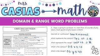 How to Write Domain and Range from Word Problems | Algebra 1 Lesson