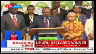 Uhuru Kenyatta's message to Raila Odinga after announcement of presidential results