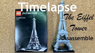 Lego Architecture The Eiffel Tower 21019 Disassemble Timelapse 4K