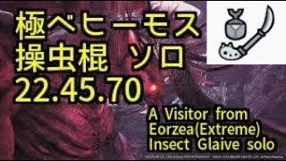 [MHW] 極ベヒーモス 操虫棍 ソロ22'45\