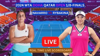 Elena Rybakina Vs Emma Navarro LIVE Score UPDATE Today Tennis 2024 WTA Doha Qatar Open 1/8-Finals