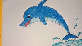 How to draw a Dolphin / Dolphin drawing / Drawing for kids / Easy Drawing / Drawing Dolphin for kids