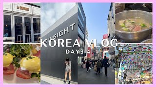 【韓国Vlog】5泊6日女子旅Day3-4/明洞/弘大/東大門/カロスキル/HYBE/fantagio/広蔵市場/カフェ/韓国旅行Part2