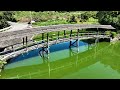 弓削神社の太鼓橋（屋根付き橋）をドローンで空撮【愛媛県 内子町】