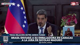 Brasil enviará a su embajadora en Caracas a la investidura de Nicolás Maduro en Venezuela