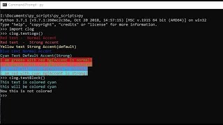 Python scripts with color outputs | CMD (Updated))