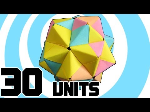 Modular Origami Icosahedron 30 Sonobe Units Modular Origami Icosahedron 30 Sonobe Units
