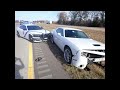 dodge challenger flees arkansas state police pursuit ends by pit maneuver into cable barrier pit