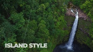 Zipline Over Waterfalls - Island Style