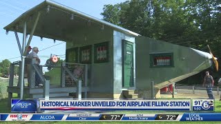 Historical marker unveiled for Airplane Filling Station