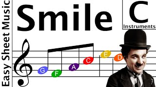 Smile - Beginner Sheet Music C Instruments with Easy Notes & Letters