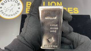 1 Kilo Metalor Silver Bar .9999 Fine at Bullion Exchanges