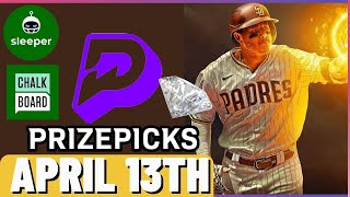 MLB PRIZEPICKS  | PROP PICKS | SATURDAY | 4/13/2024 | MLB BETTING | BET PROPS