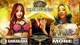 Mercedes Mone vs Mina Shirakawa at Wrestle Dynasty January 5!