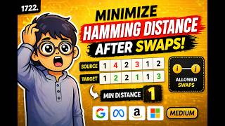 Minimize Hamming Distance After Swap Operations | LeetCode 1722 | DSU | Union Find