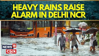 Delhi Rains | Delhi Flood | Heavy Rain In Parts Of Delhi And Noida, Roads Waterlogged | Weather News