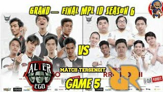 REAKSI LUMINAIRE DAN STREAMER : GRAND FINAL RRQ VS AE MATCH 5 | MATCH PALING TERSENGIT MPL SEASON 6