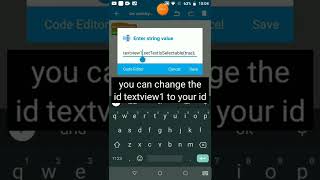Make Text Selectable - Sketchware Copy Text Select For TextView || #shorts #App_building_tutorial