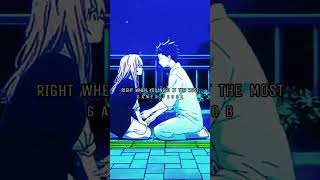best romance anime😍🥰💕💘A silent voice)(lala la la la alone- alan walker)#shorts #animeedit #anime #4k