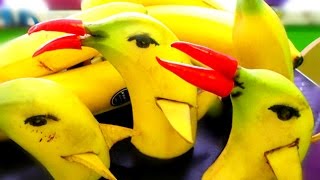 How To Make Banana Dolphin Garnishes | Banana Art | Fruit Carving Banana Decoration | Edible Art