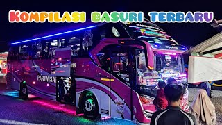 Kompilasi telolet basuri terbaru | pesona bus basuri malam hari, salfok sama semua strobonya |