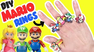 The Super Mario Bros Movie How to Make DIY Clay Rings! Crafts for Kids