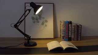 ￼Metal Adjustable Arm Work Desk Lamp Study Room Lights Office Led Reading Table Lights（With Clip）