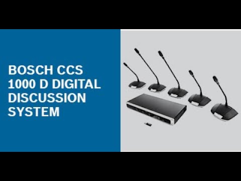 Webinar: Bosch CCS 1000 D Digital Discussion System - YouTube