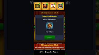 x400 Jazz tokens 🤯🎉 Maxing Out Chicago Jazz C + Claiming Rewards! 🎱 #8ballpool #gaming #clash #games