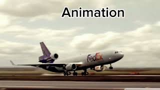 Animation vs real (FedEx flight 80)